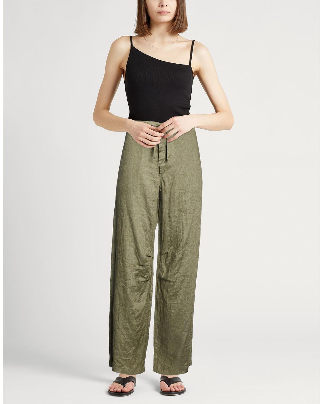 Crossley Green Pants Linen, Polyamide