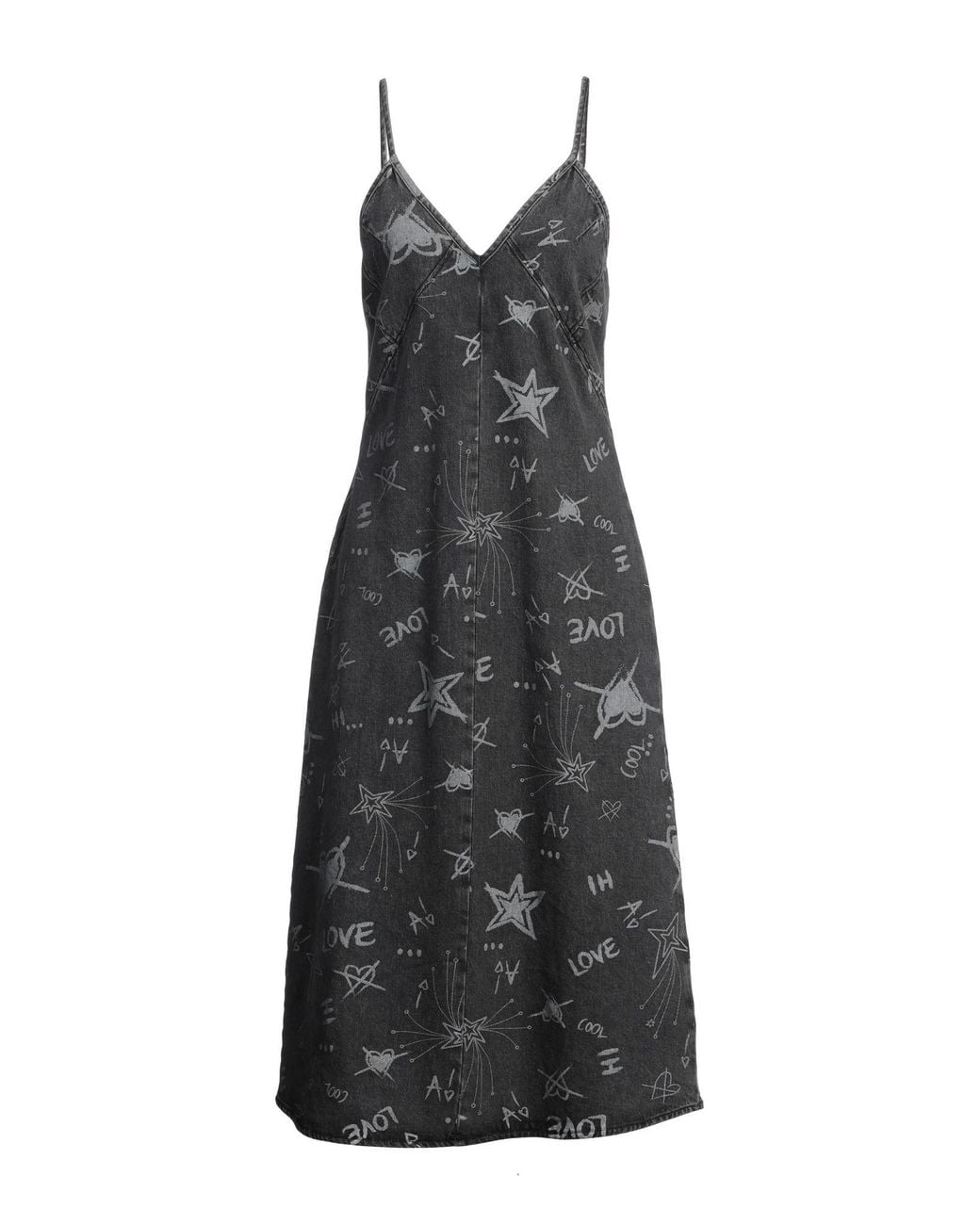 Twinset Black Midi Dress Cotton, Elastane