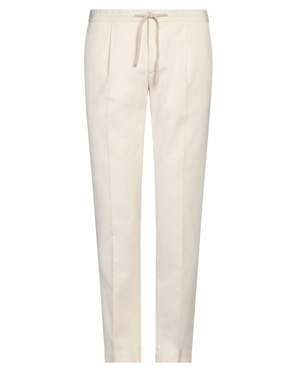 Incotex White Cream Pants Cotton, Elastane for men