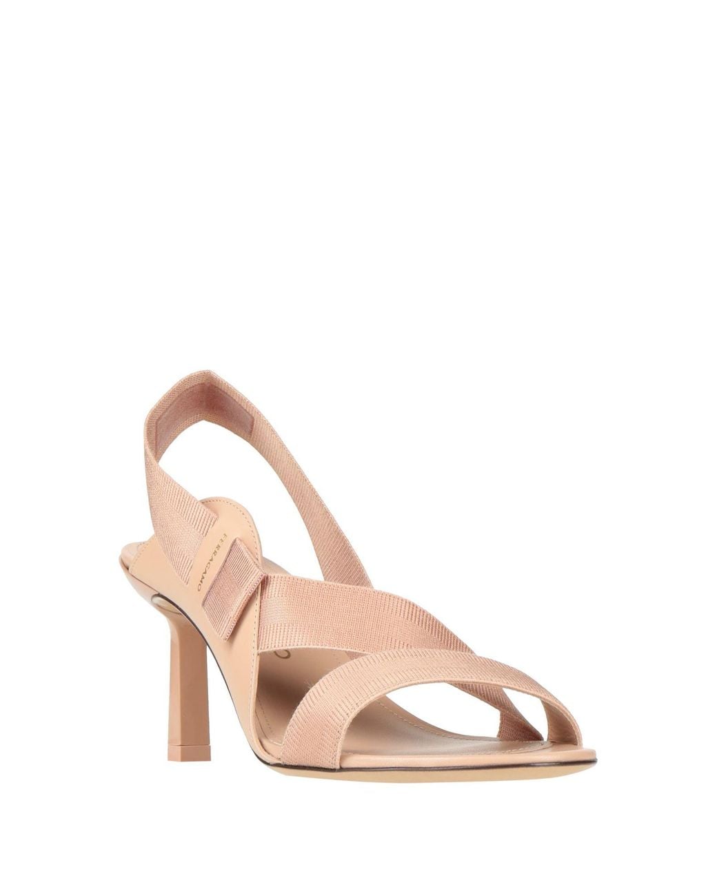 Ferragamo Pink Blush Sandals Leather, Elastic Fibres