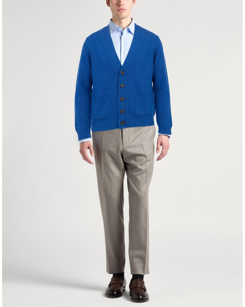 Drumohr Blue Cardigan for men