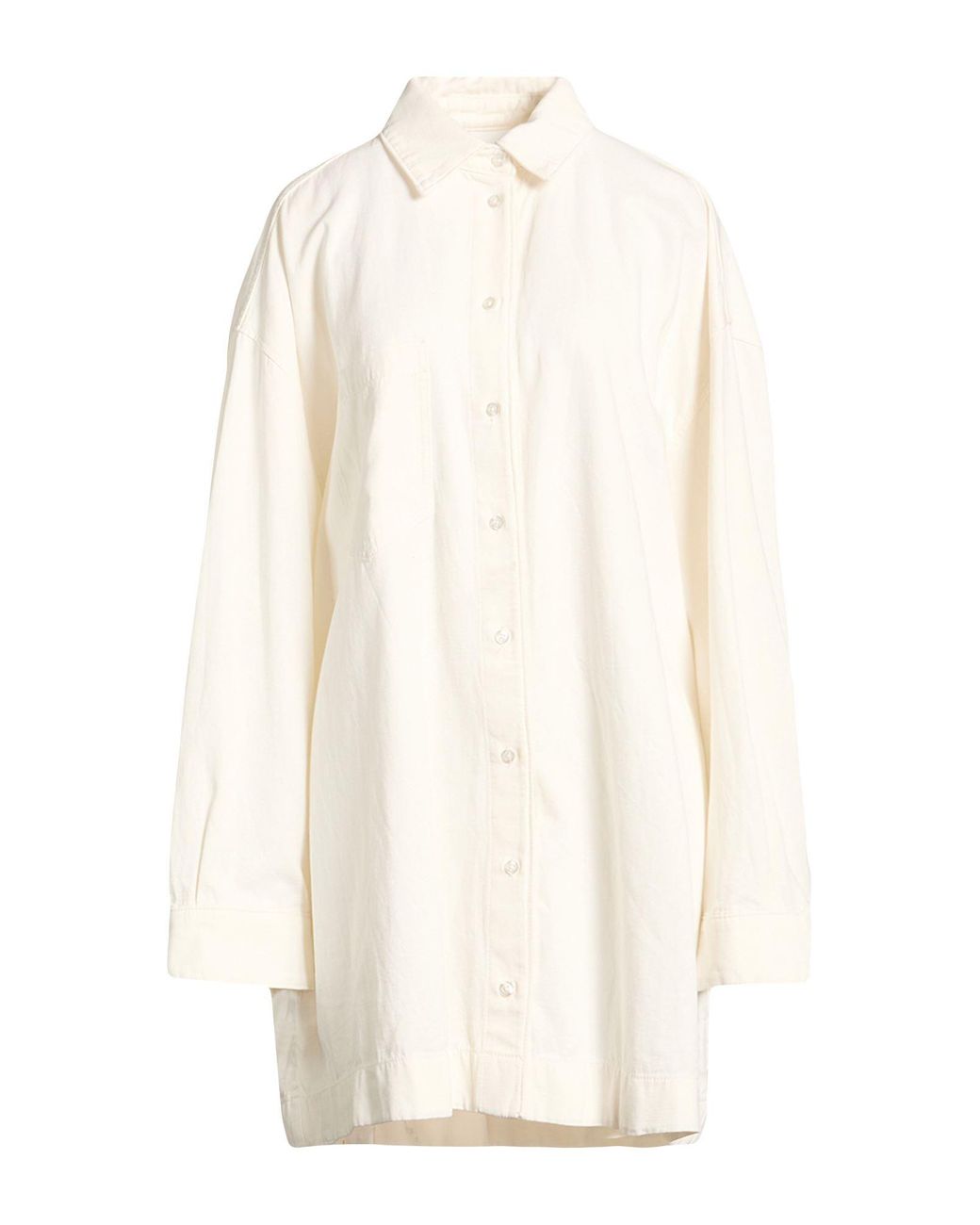 7 For All Mankind White Ivory Mini Dress Cotton, Linen