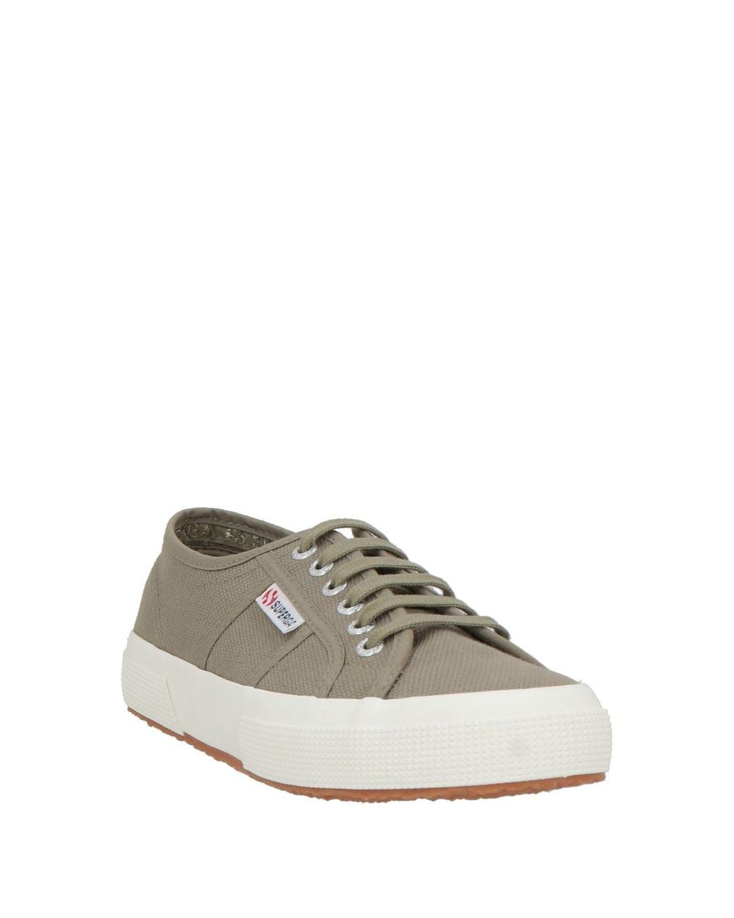 Superga White Military Sneakers Textile Fibers