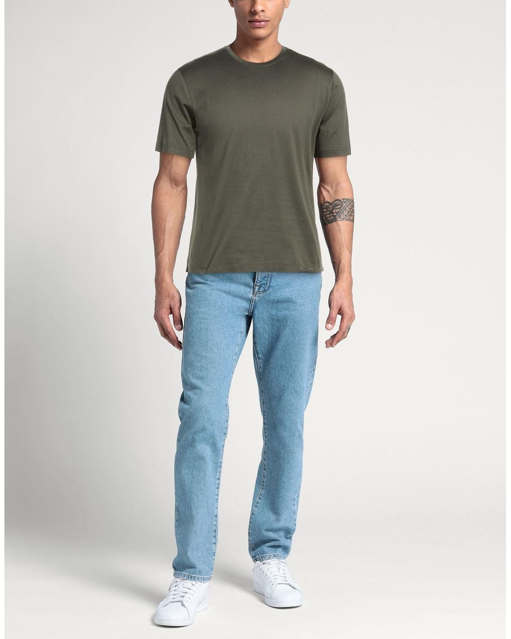 FILIPPO DE LAURENTIIS Green T-Shirts for men
