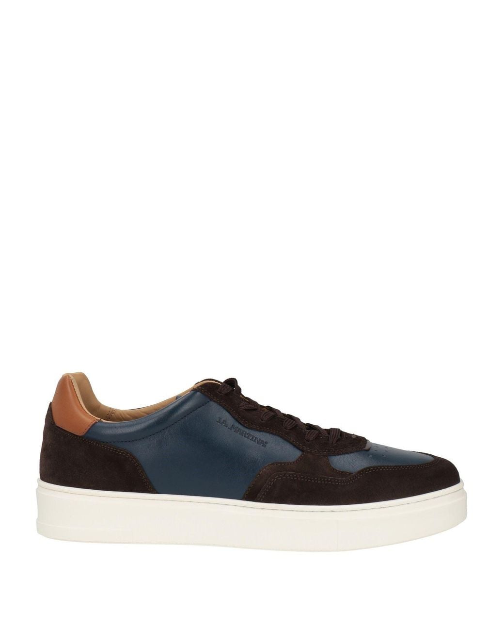La Martina Blue Dark Sneakers Leather, Textile Fibers for men