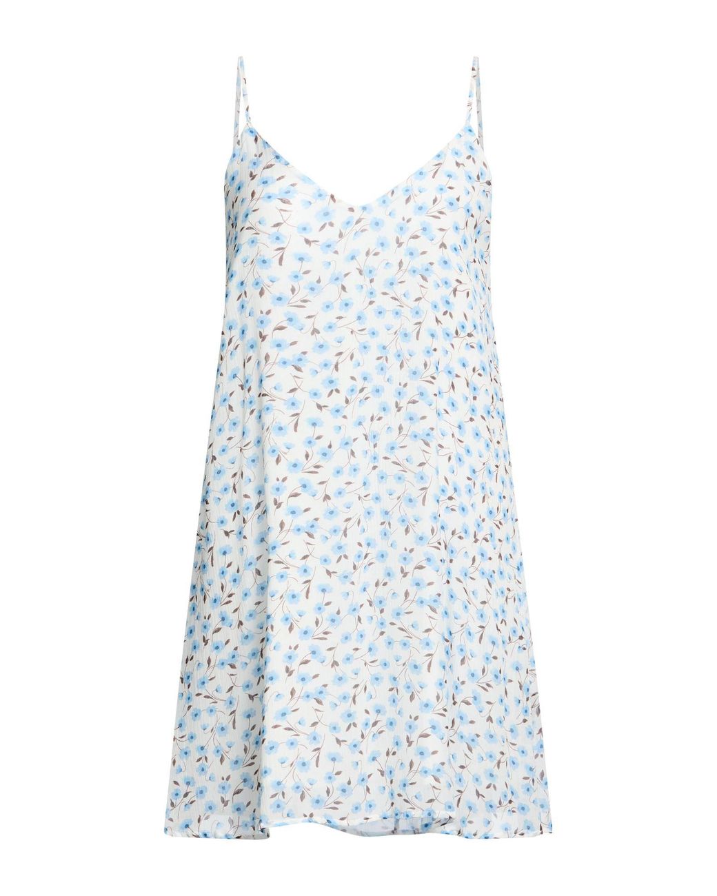 Fisico Blue Mini Dress Viscose, Cotton, Silk