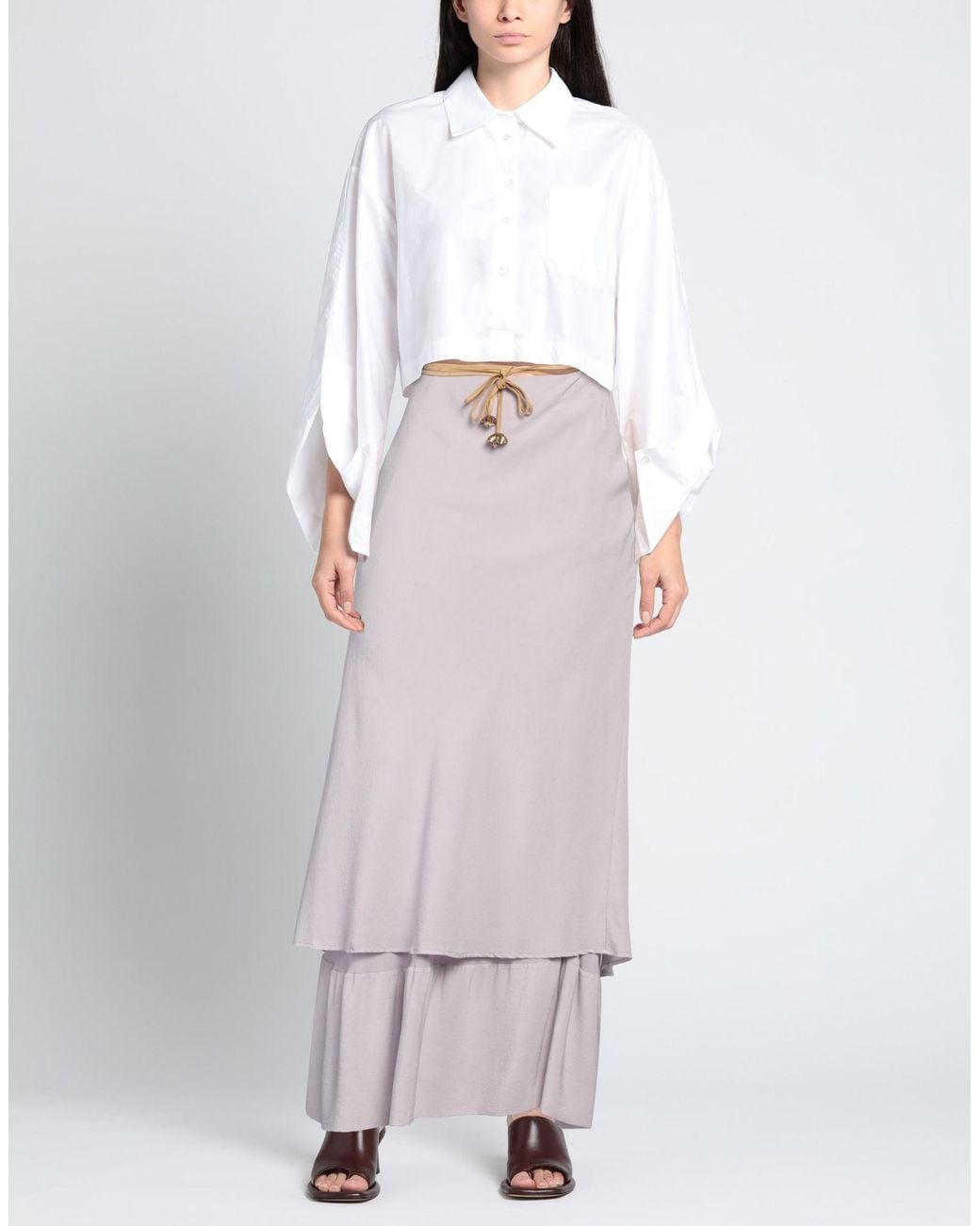 Quira Purple Maxi Skirt Silk
