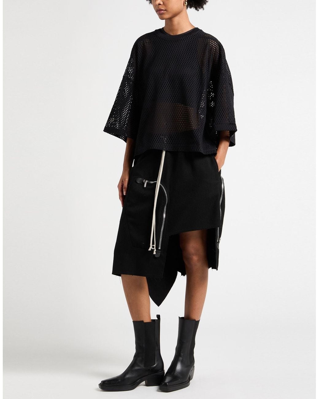 Rick Owens X Champion Black T-Shirt Cotton