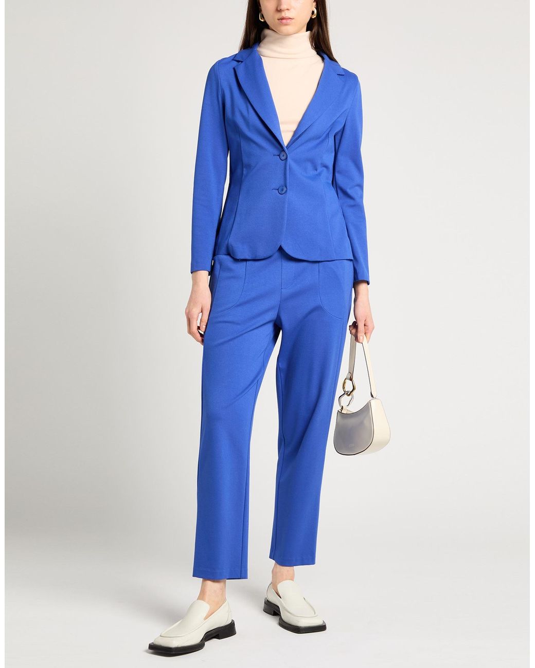 Siste's Blue Suit Viscose, Polyamide, Elastane