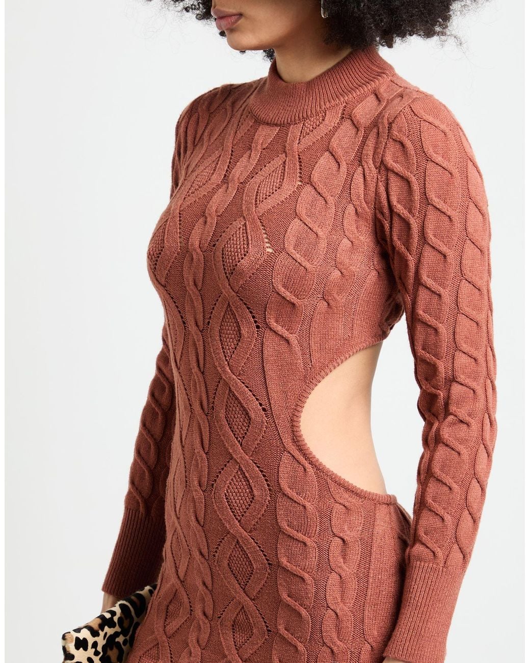 Akep Red Mini Dress Viscose, Polyester, Polyamide