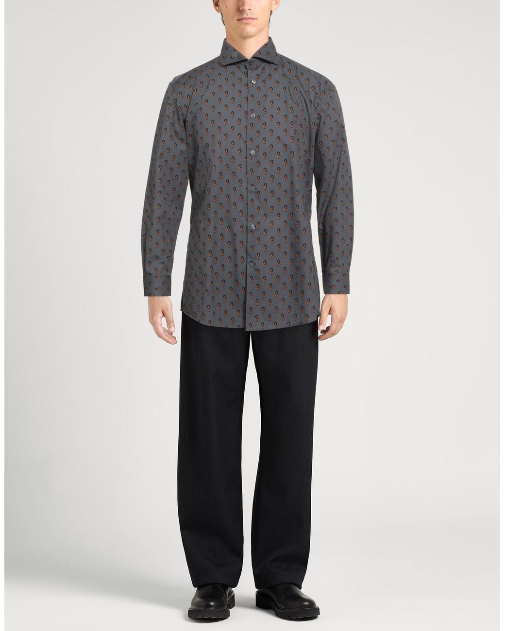 Daniele Alessandrini Gray Shirt Cotton for men