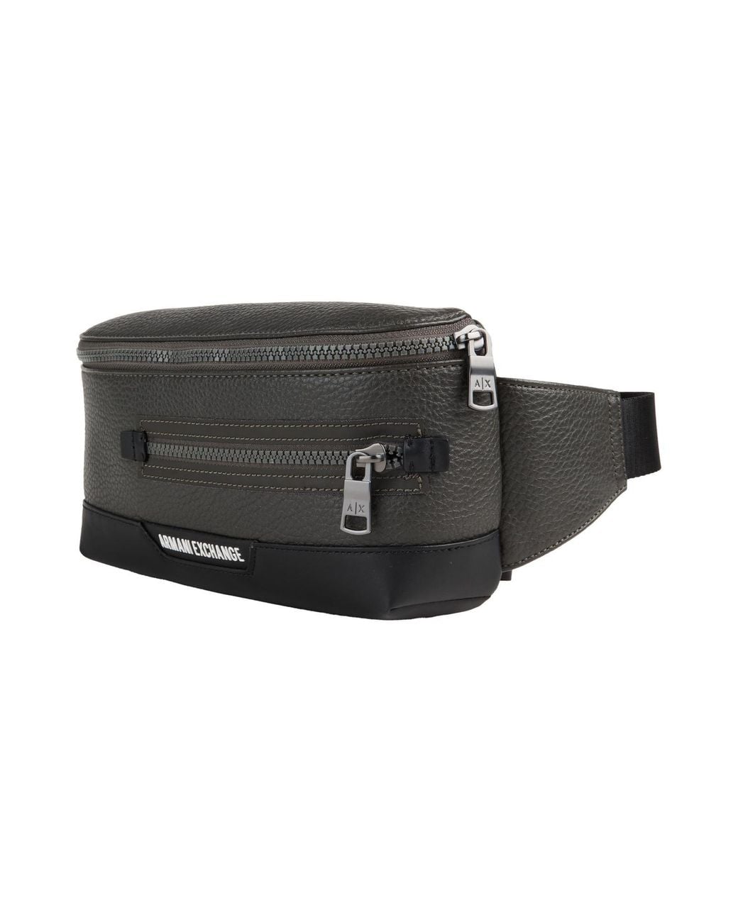 ARMANI EXCHANGE Black Charcoal Belt Bag Polyester for men