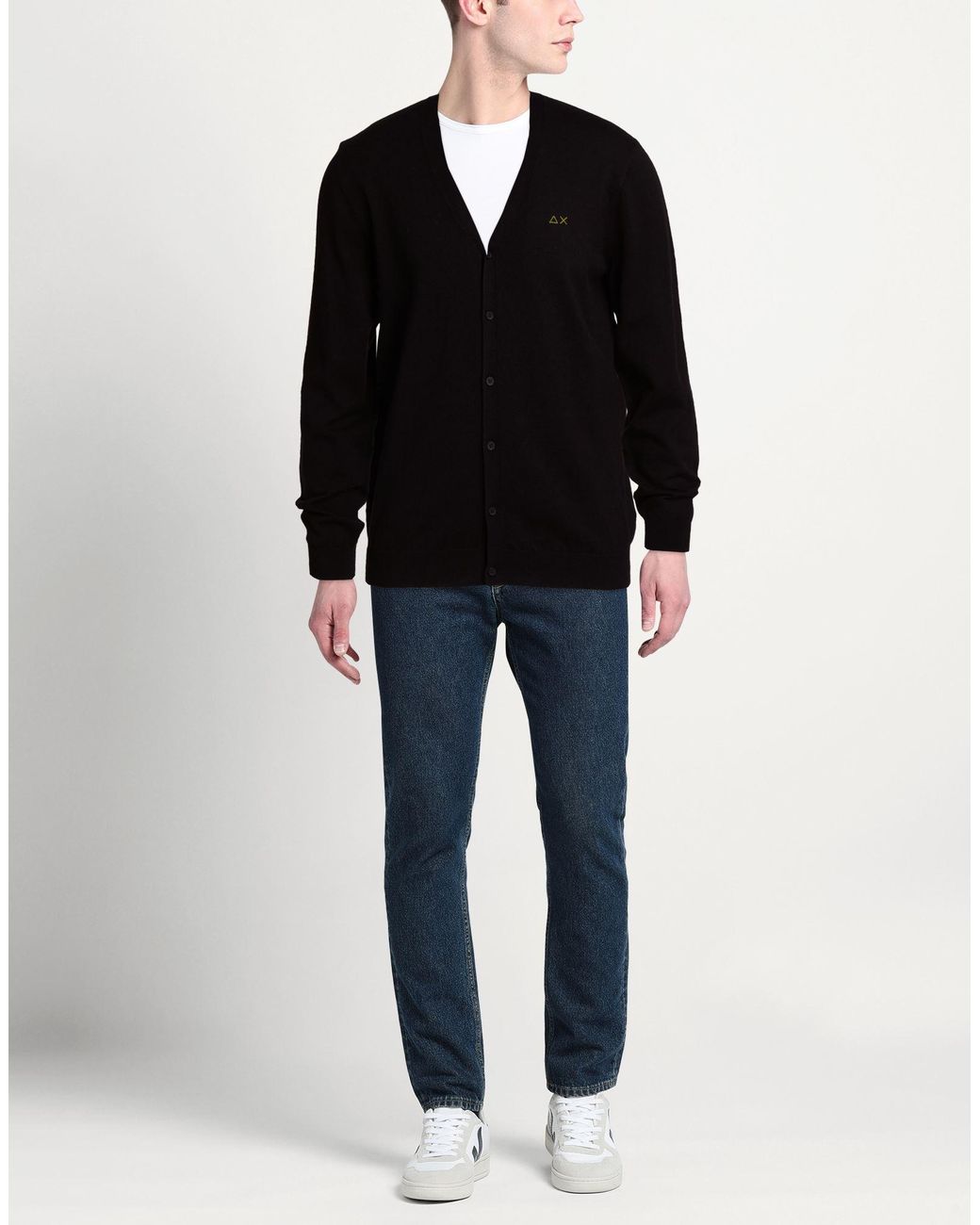 Sun 68 Black Cardigan for men