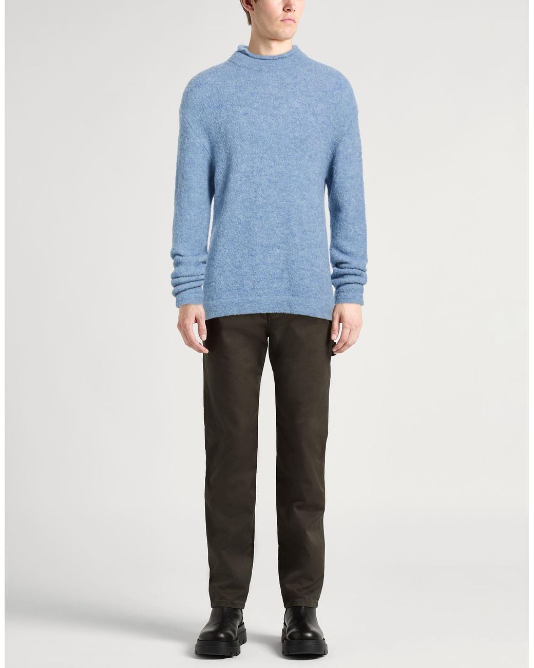 Daniele Fiesoli Blue Turtleneck for men