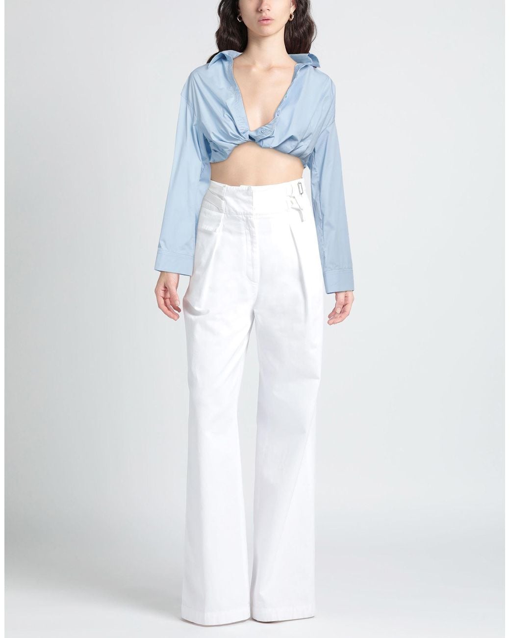 Jacquemus Blue Shirt Cotton, Elastane