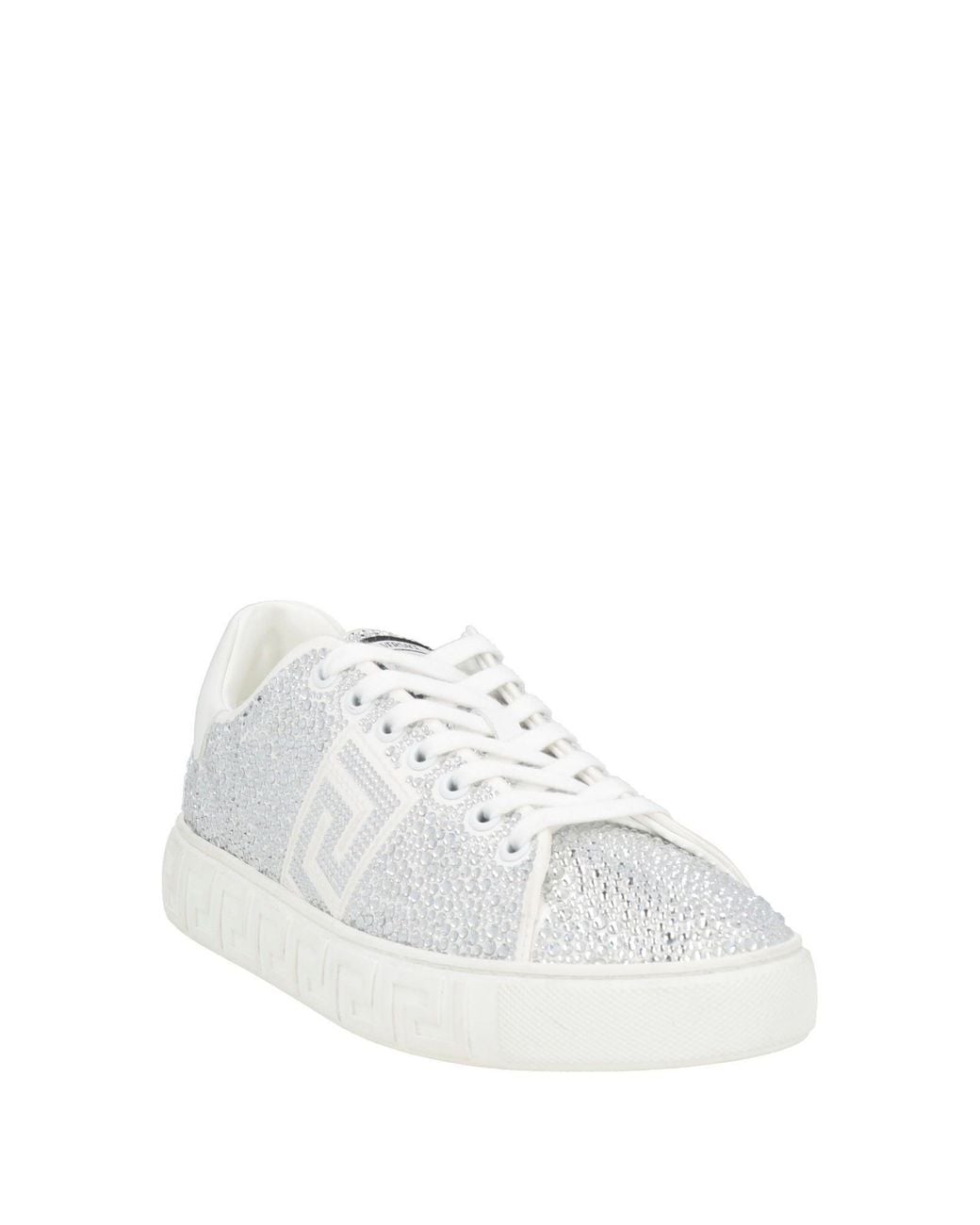 Versace White Sneakers Textile Fibers