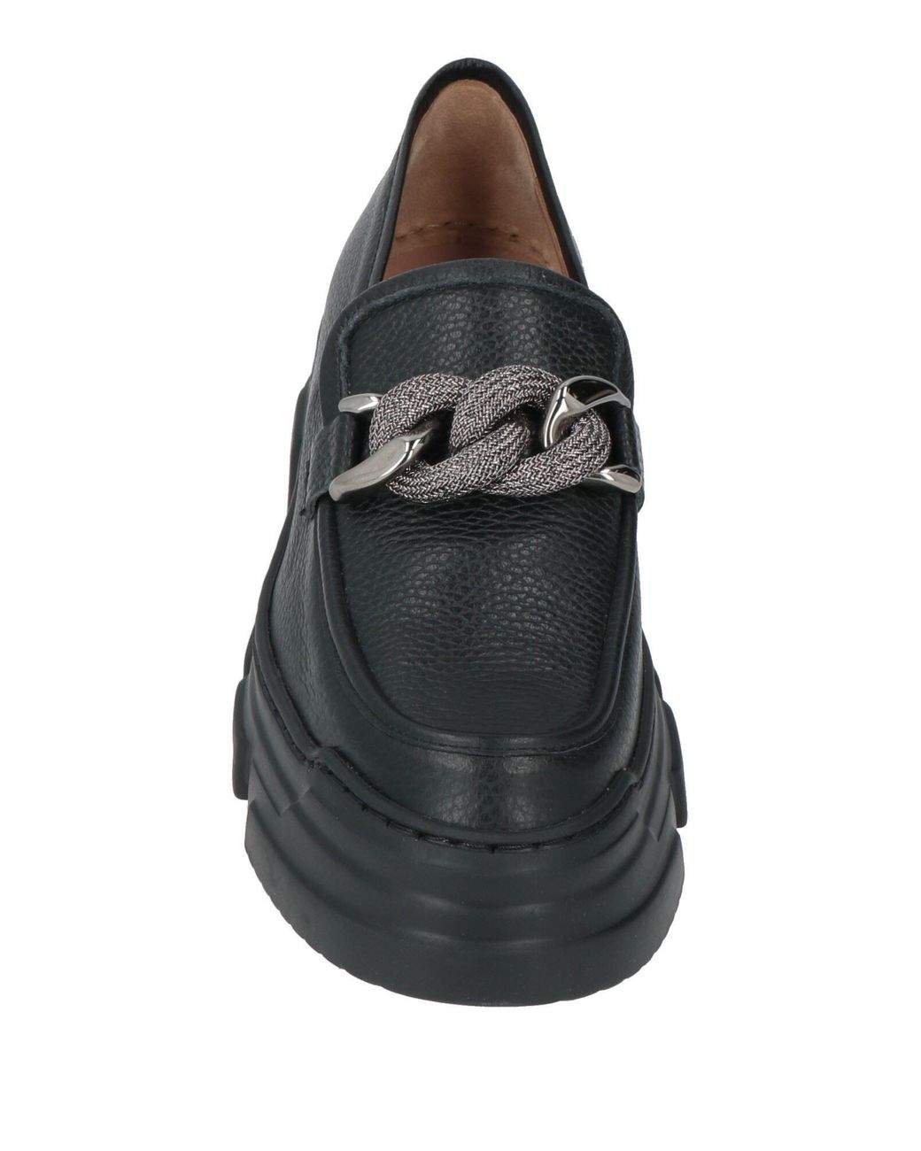 Pollini Black Loafers Leather