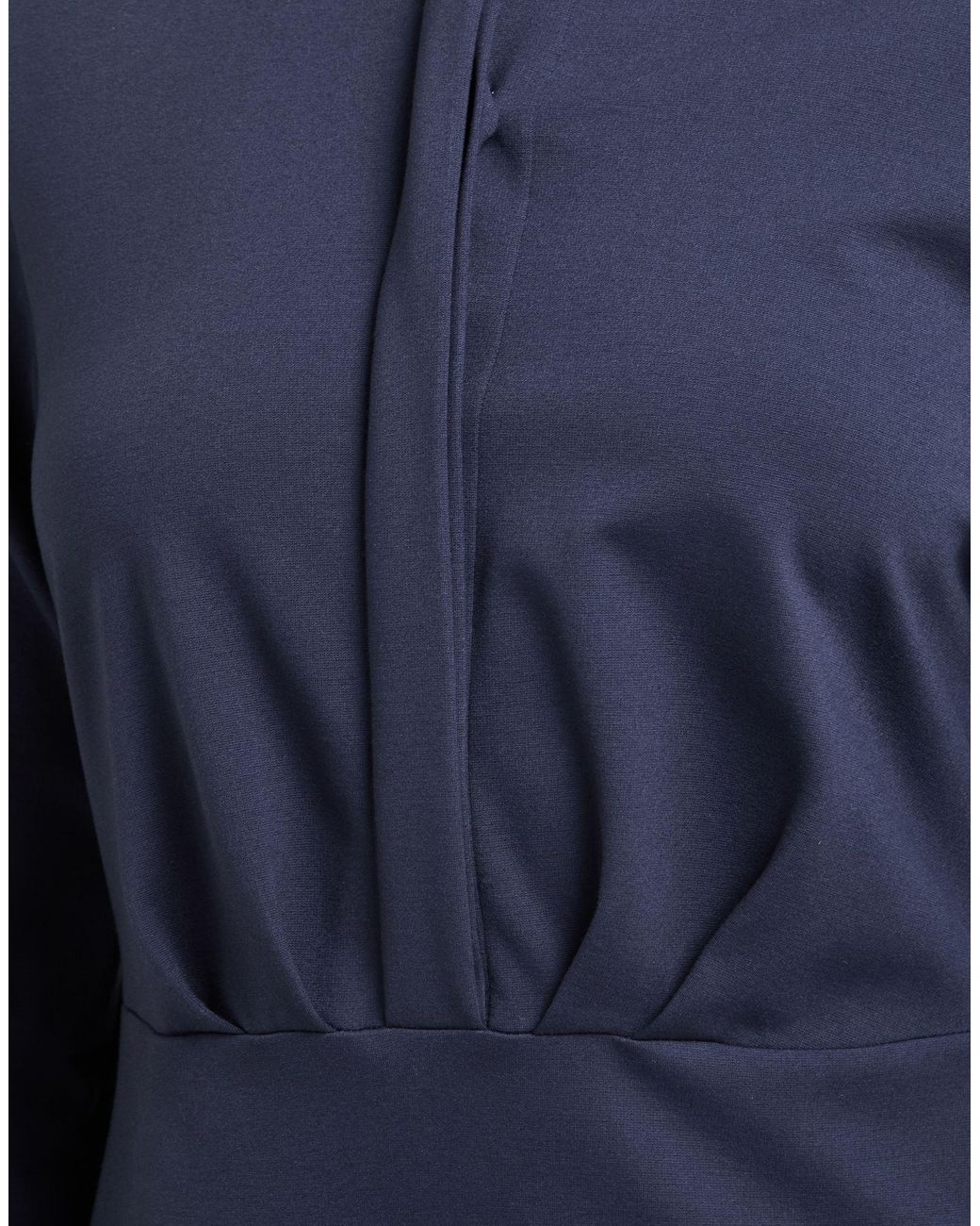 Robert Friedman Blue Midi Dress Viscose, Wool, Elastane