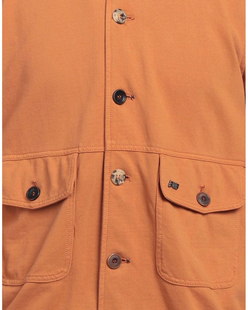 Bob Orange Jacket Cotton, Elastane for men