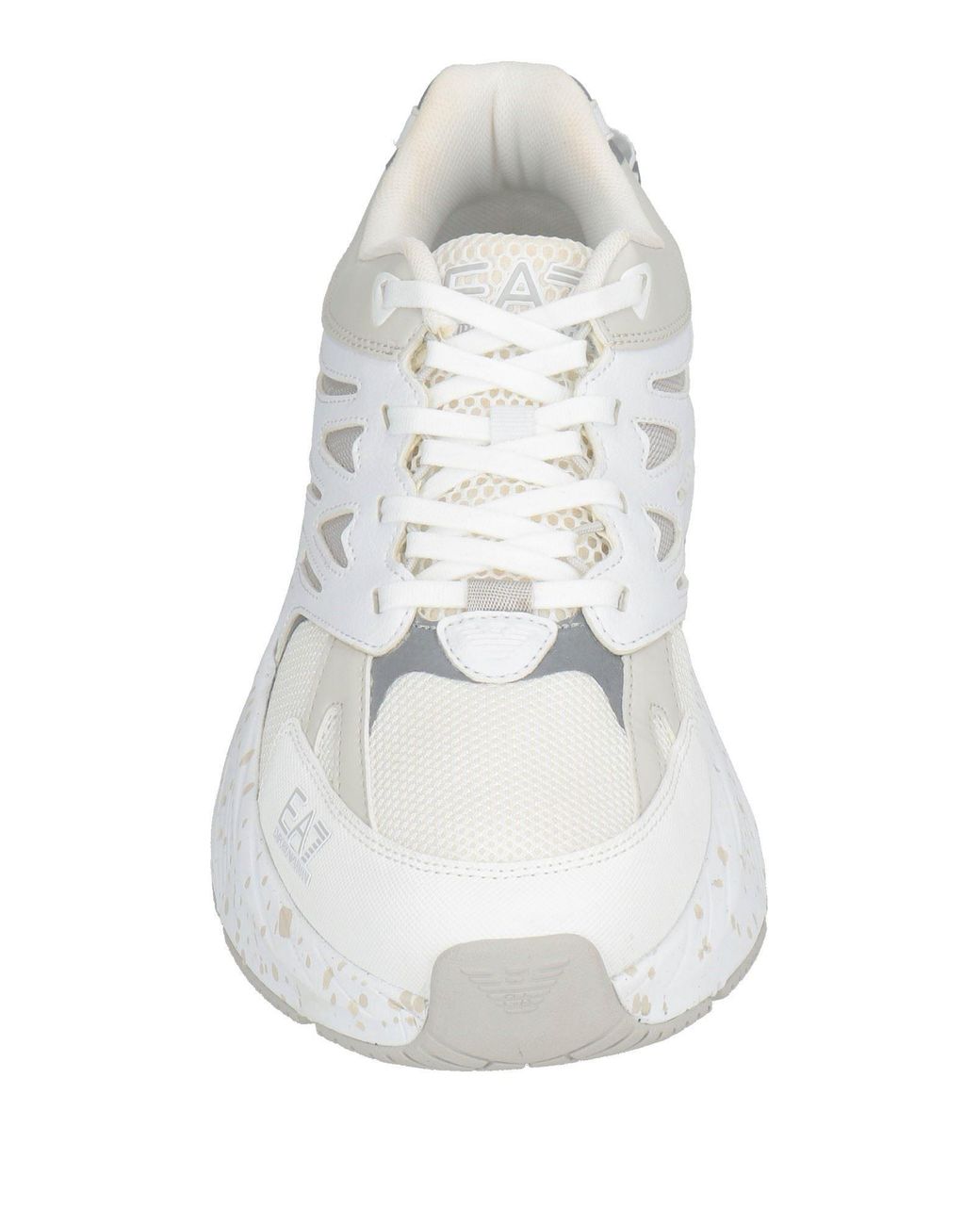EA7 White Sneakers Polyester, Polyurethane for men