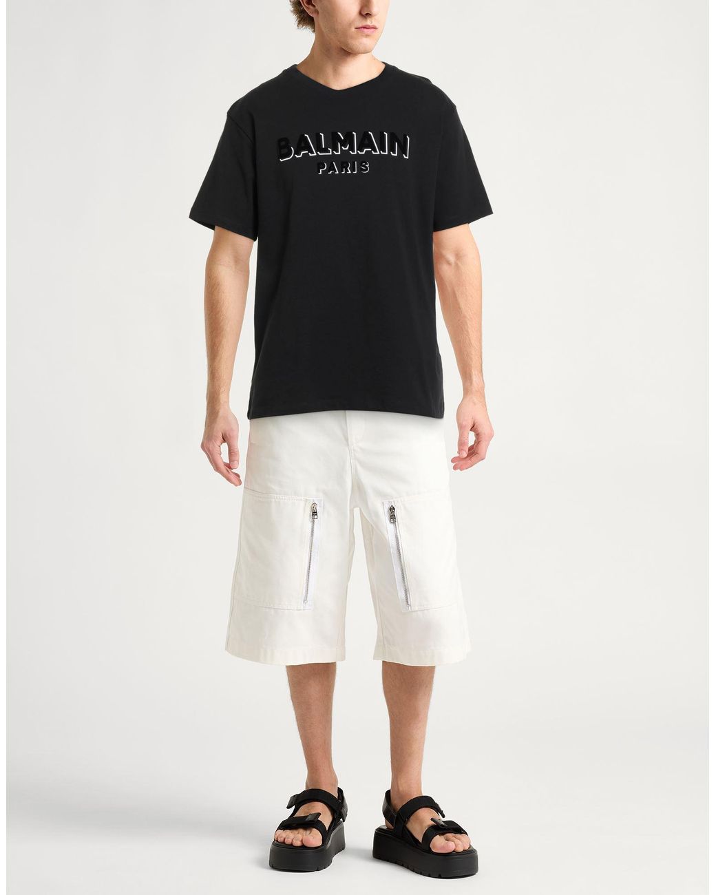 Balmain Black T-Shirt for men