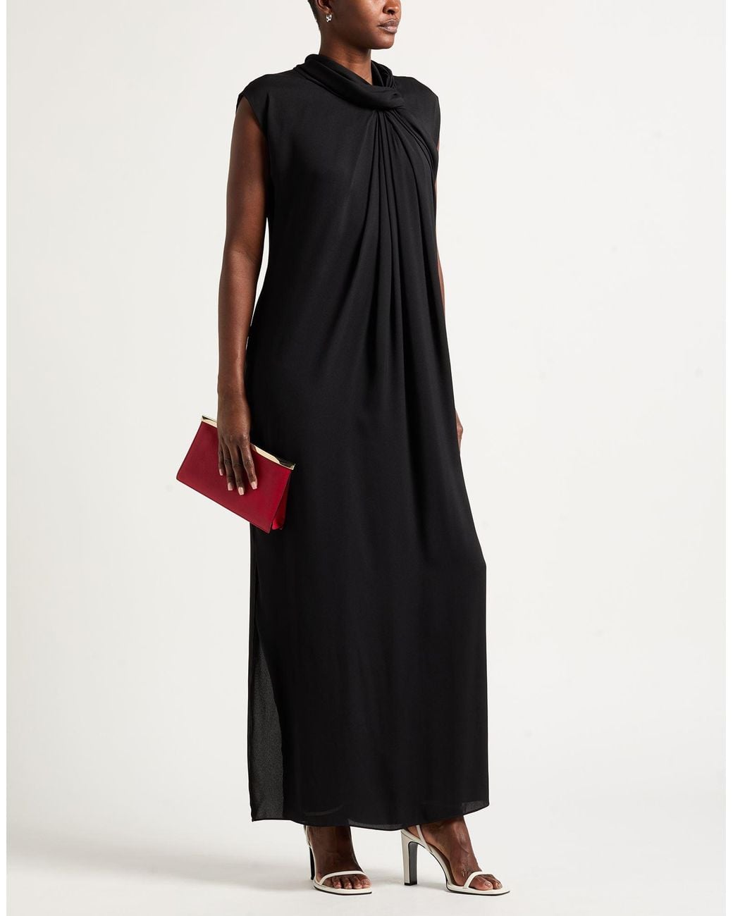 Lanvin Black Maxi Dress Polyester