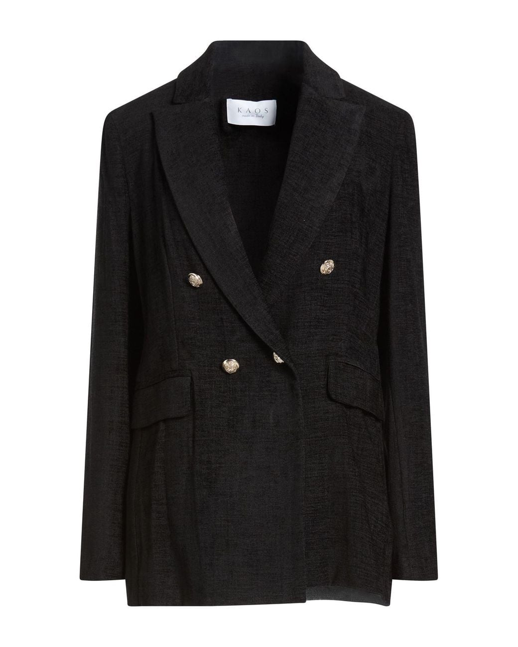 Kaos Black Blazer Viscose, Cotton, Polyamide