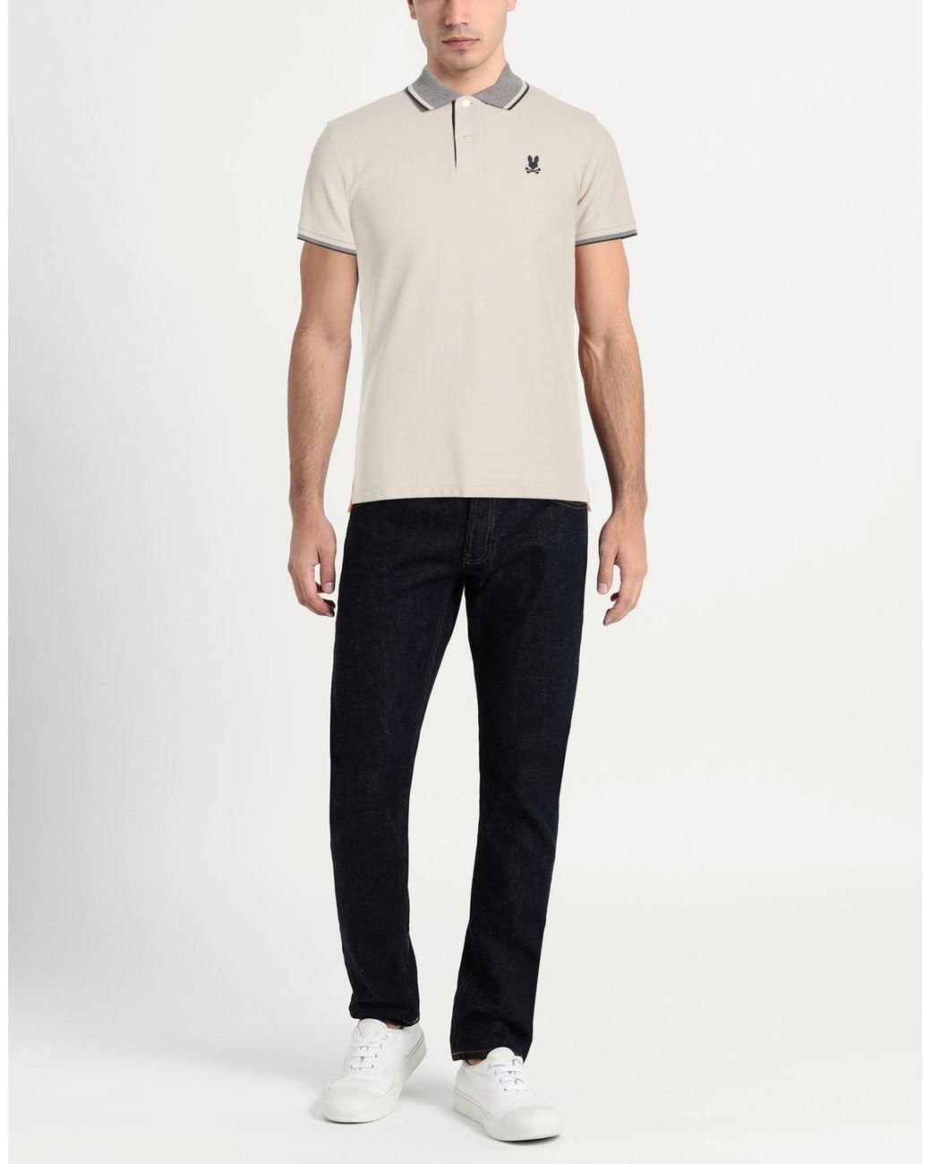 Psycho Bunny Natural Polo Shirt Pima Cotton for men