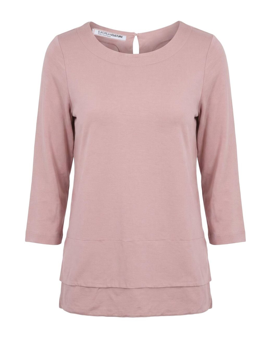 European Culture Pink Antique Rose T-Shirt Cotton