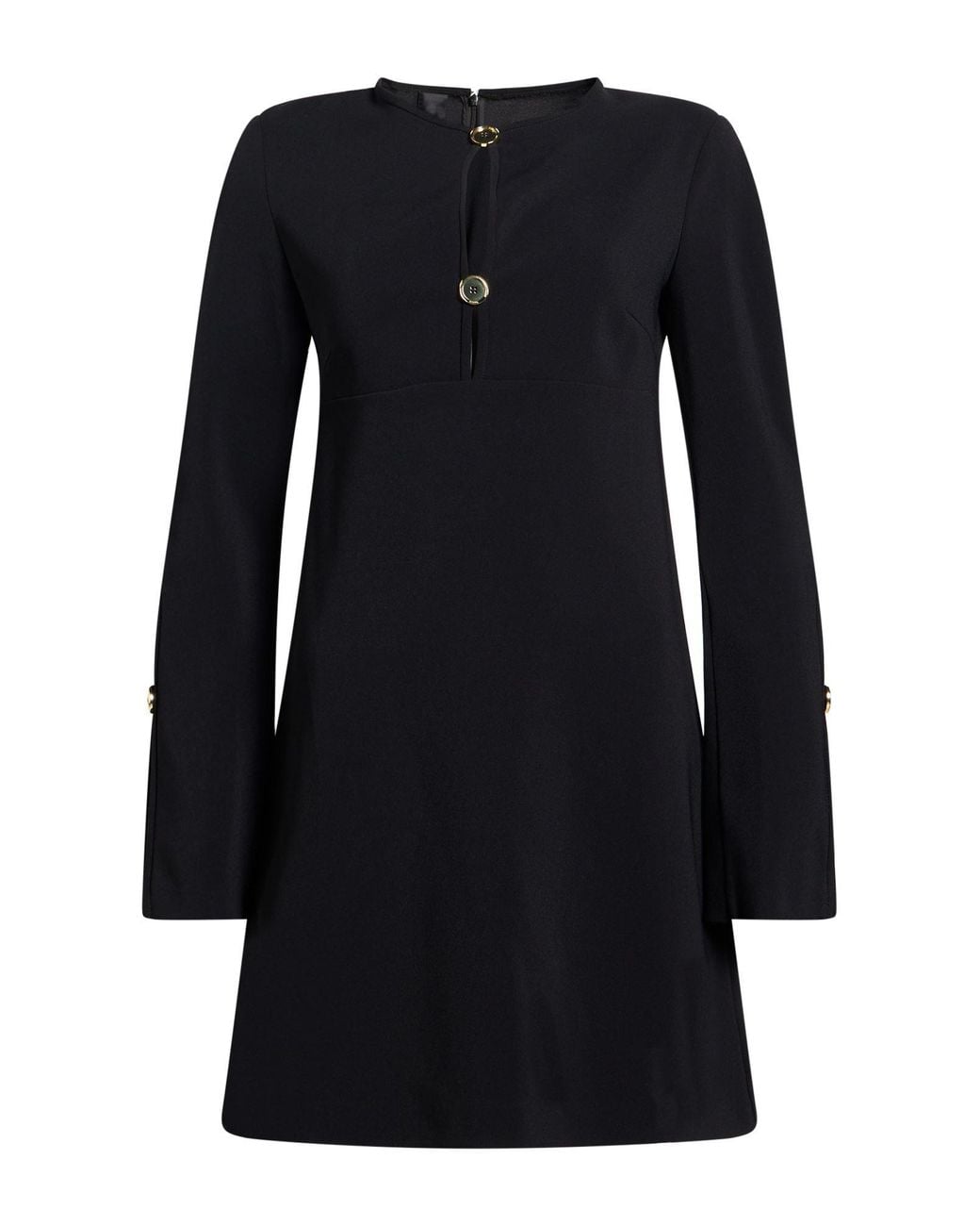 Pinko Black Mini Dress Polyester, Elastane