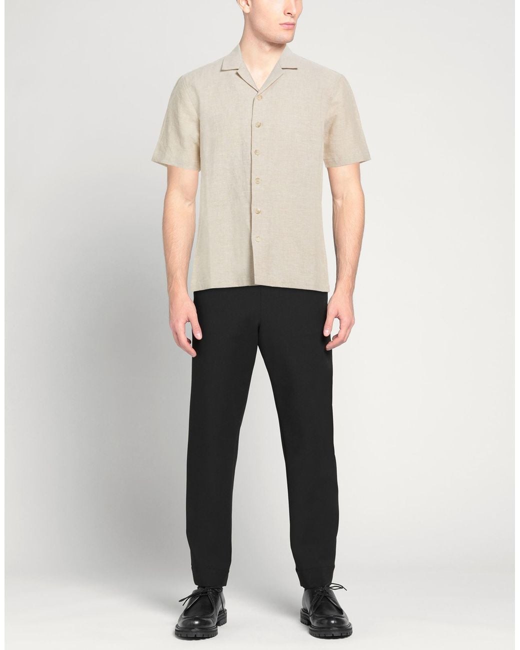 Alpha Studio White Shirt Linen for men