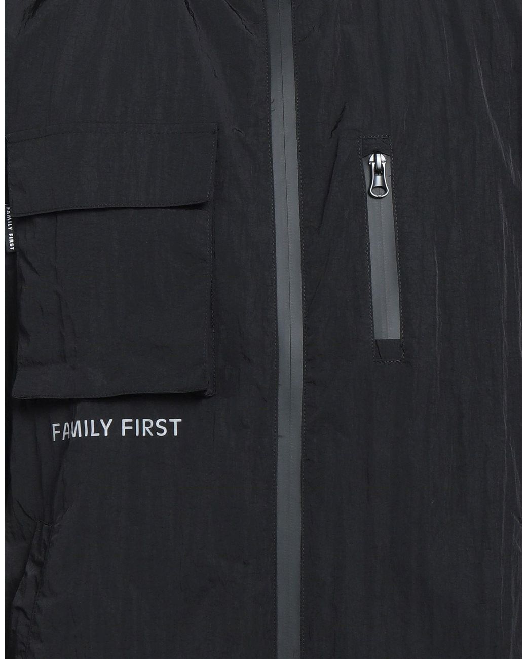 FAMILY FIRST Black Jacket Polyester for men