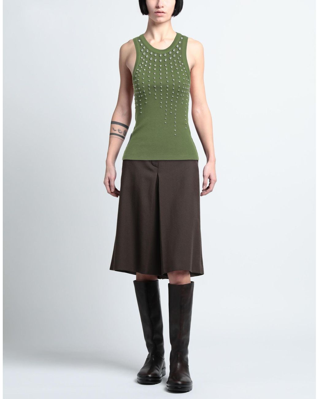 Top DES_PHEMMES en coloris Green