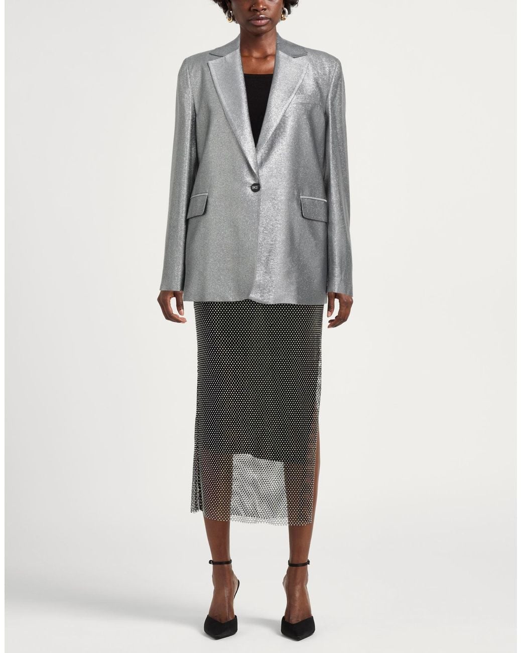Liu Jo Gray Blazer Viscose, Polyester, Polyamide, Elastane