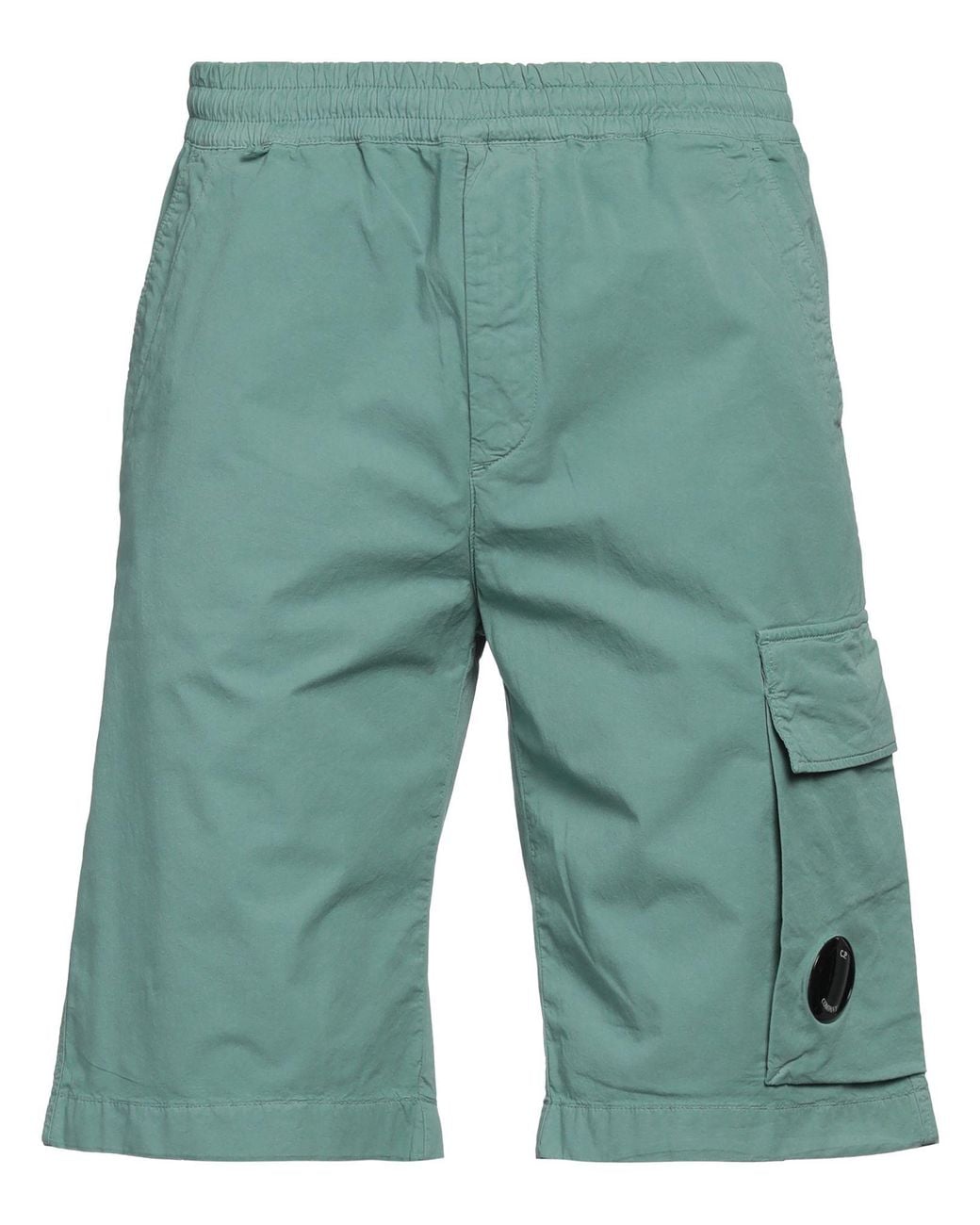 C P Company Green Shorts & Bermuda Shorts Cotton, Elastane for men