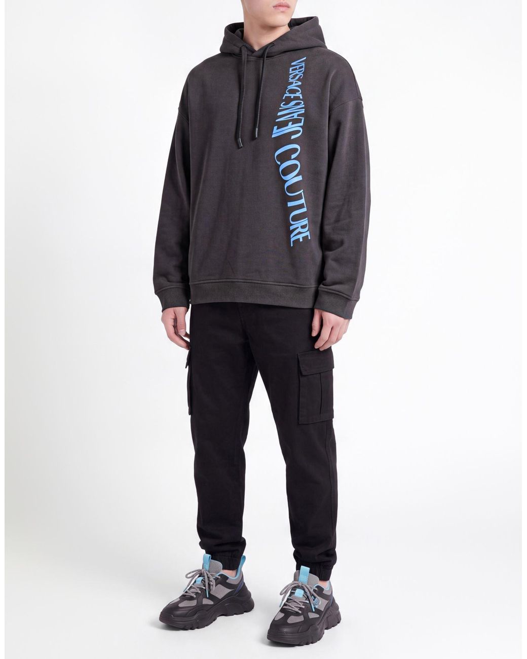 Versace Jeans Couture Blue Dark Sweatshirt Cotton for men