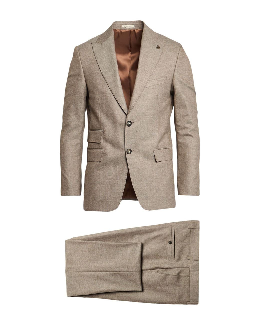 SUIT SARTORIA Natural Camel Suit Pes, Viscose, Elastane for men