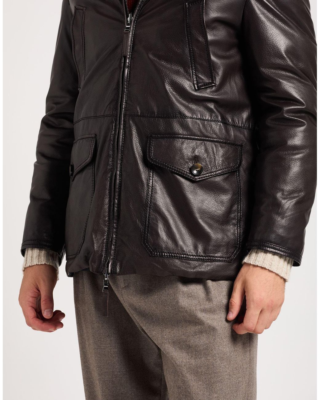 THE JACK AND JACKIE LEATHERS Black Jacket Leather for men