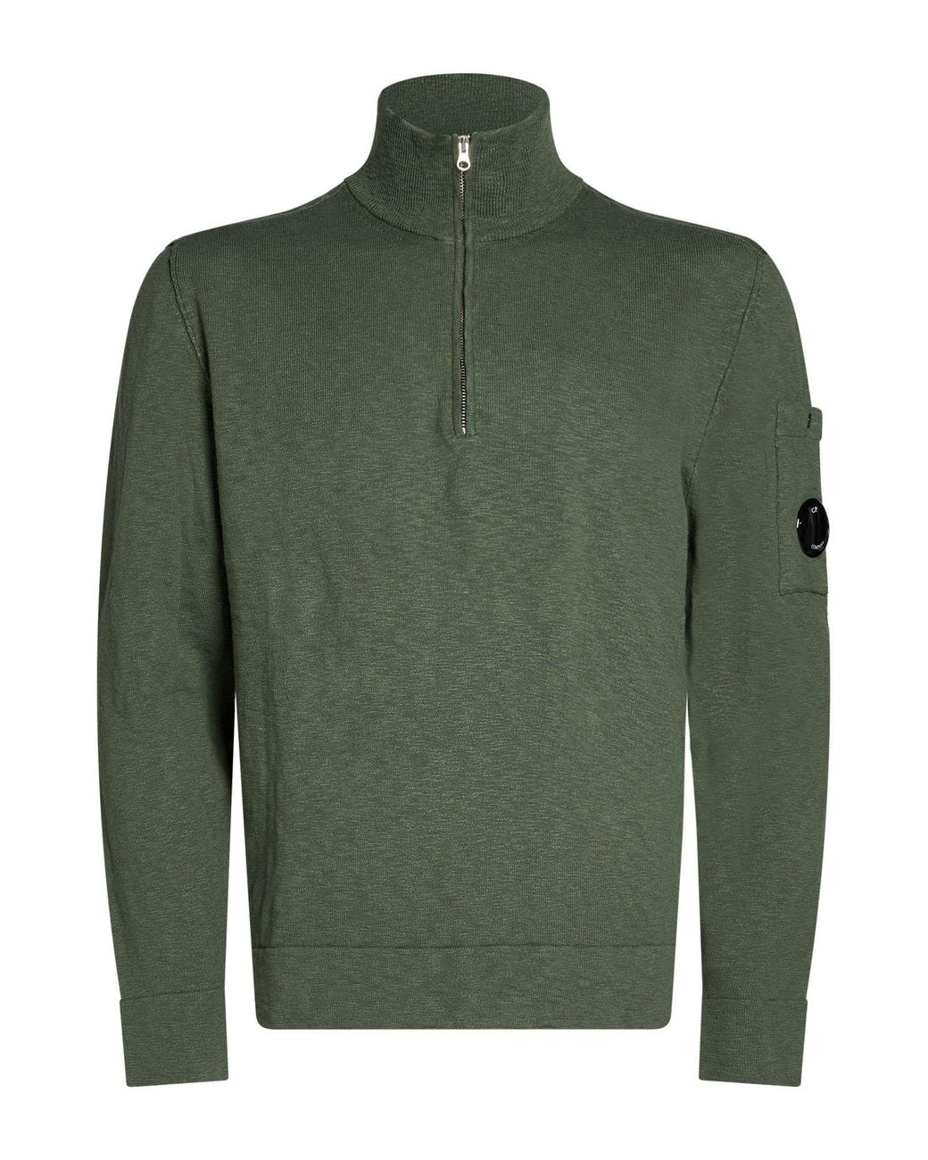 C P Company Green Sweater Cotton, Polyamide for men