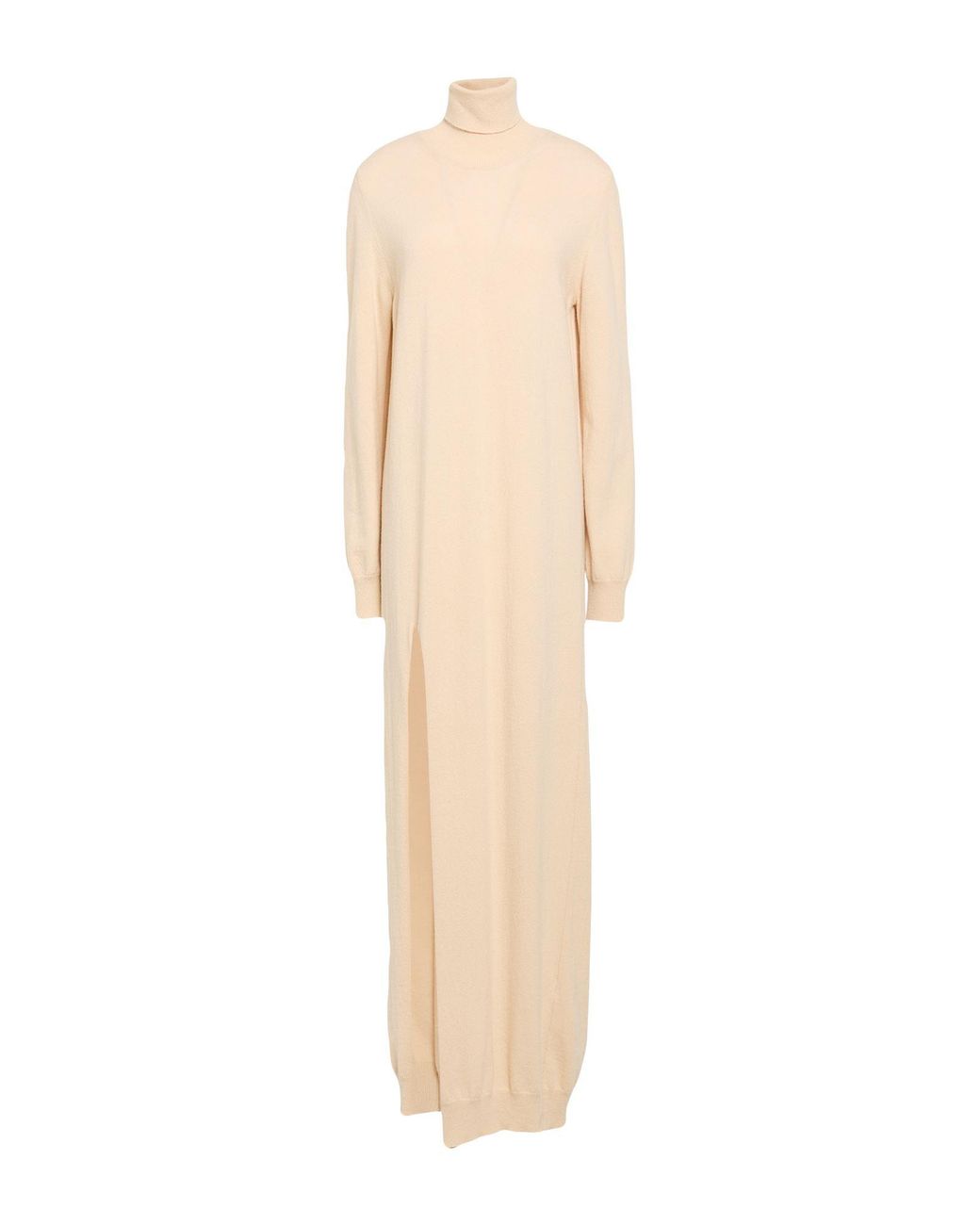 Semicouture Natural Maxi Dress Virgin Wool, Cashmere
