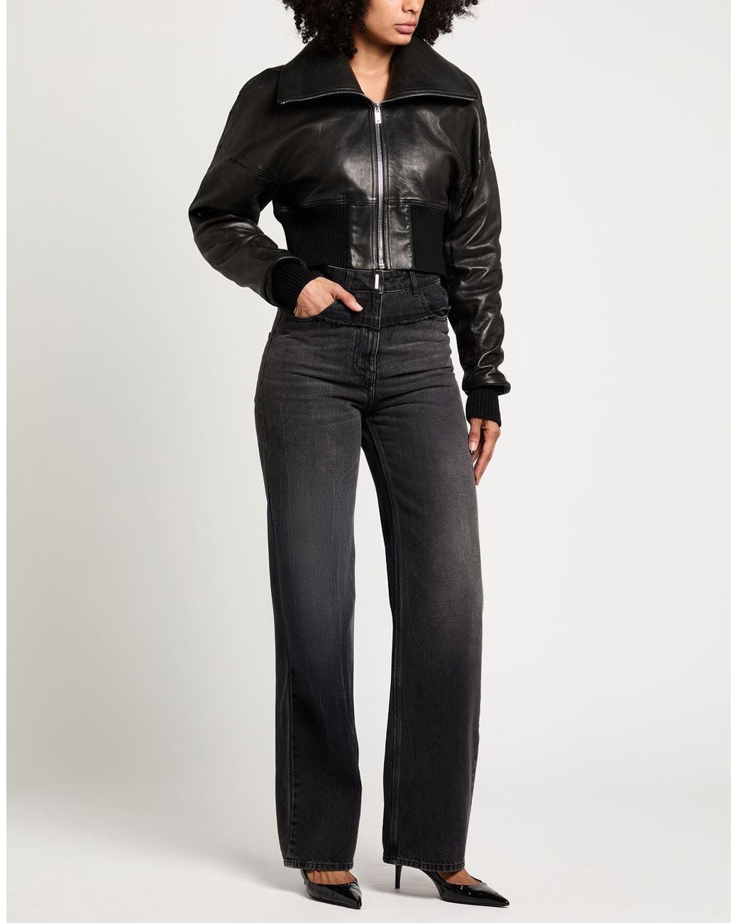 Rick Owens Black Jacket Calfskin