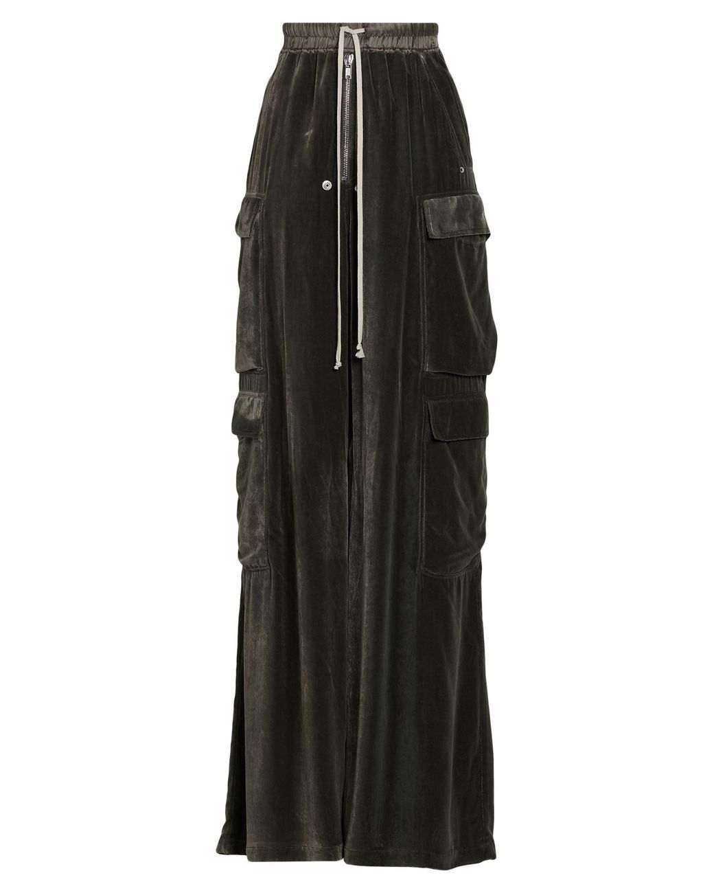 Rick Owens Black Military Pants Viscose, Silk, Cotton
