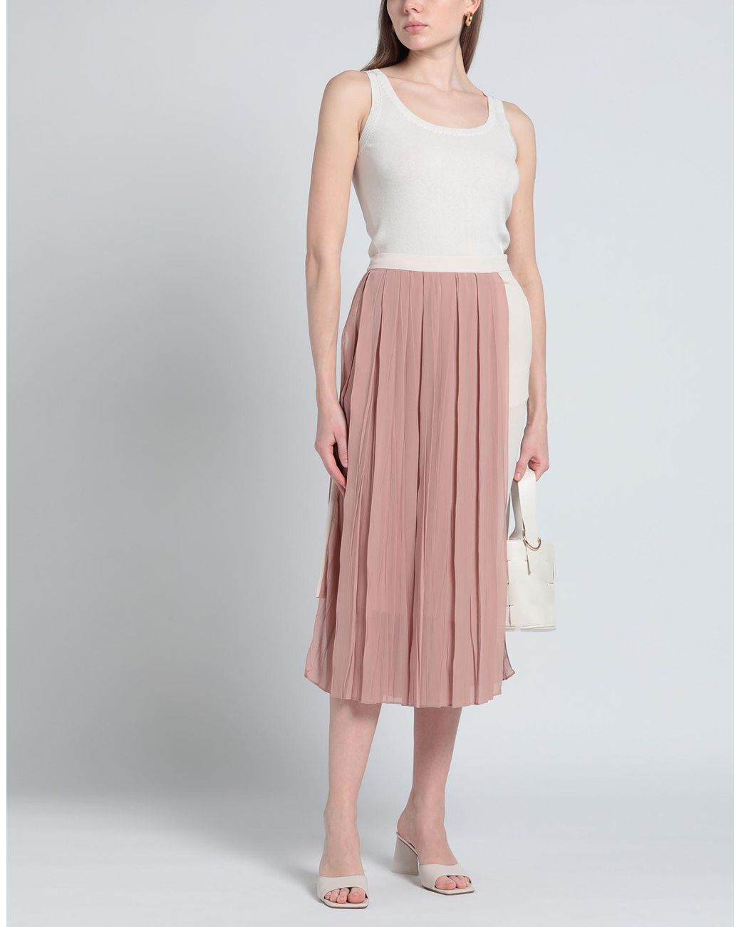 Semicouture Pink Midi Skirt