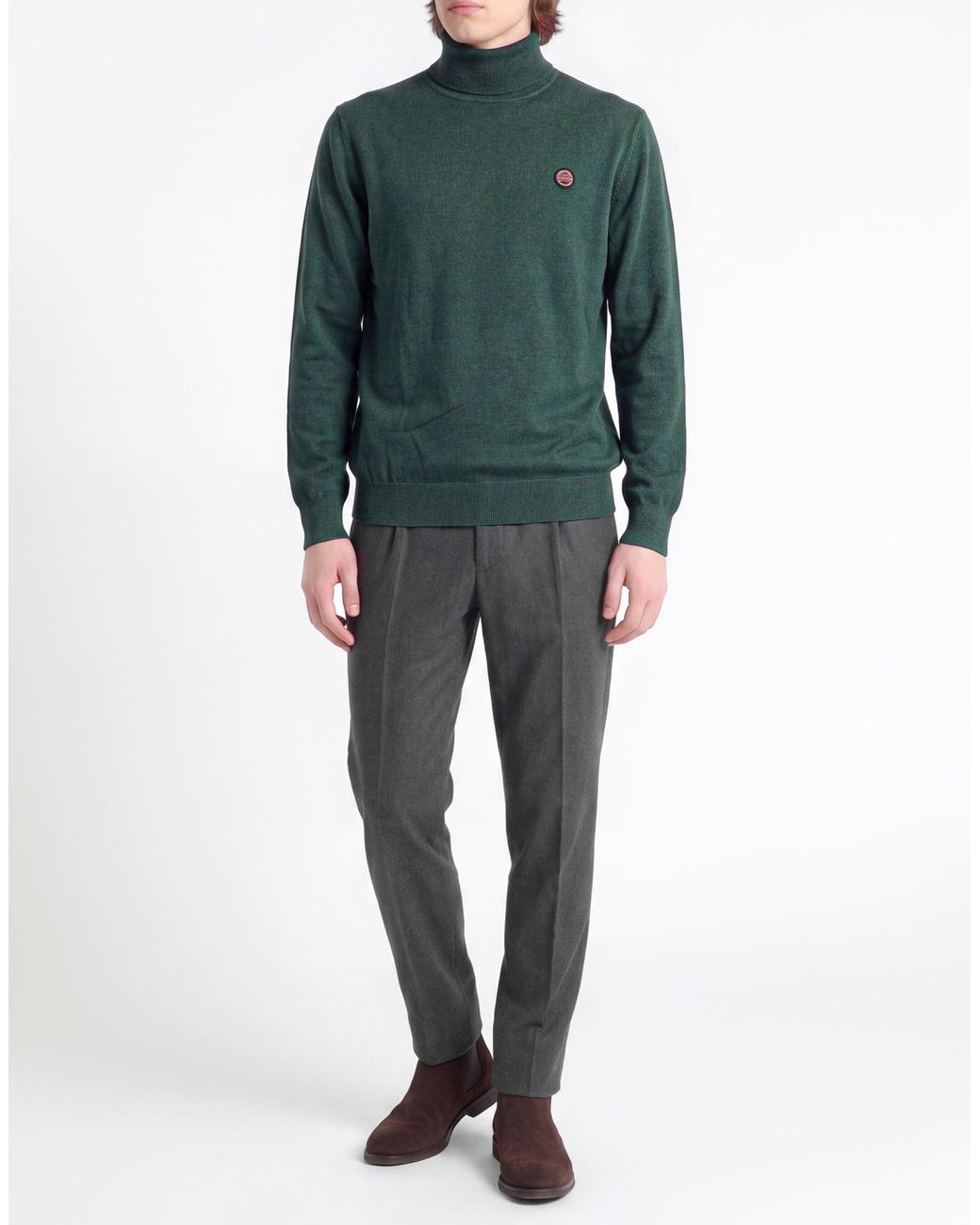 Museum Green Turtleneck for men