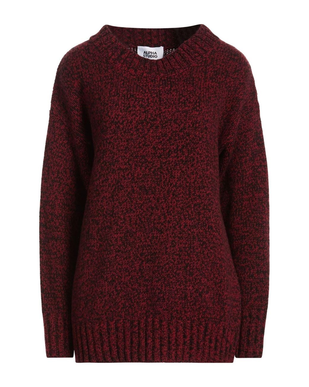 Alpha Studio Red Sweater Merino Wool