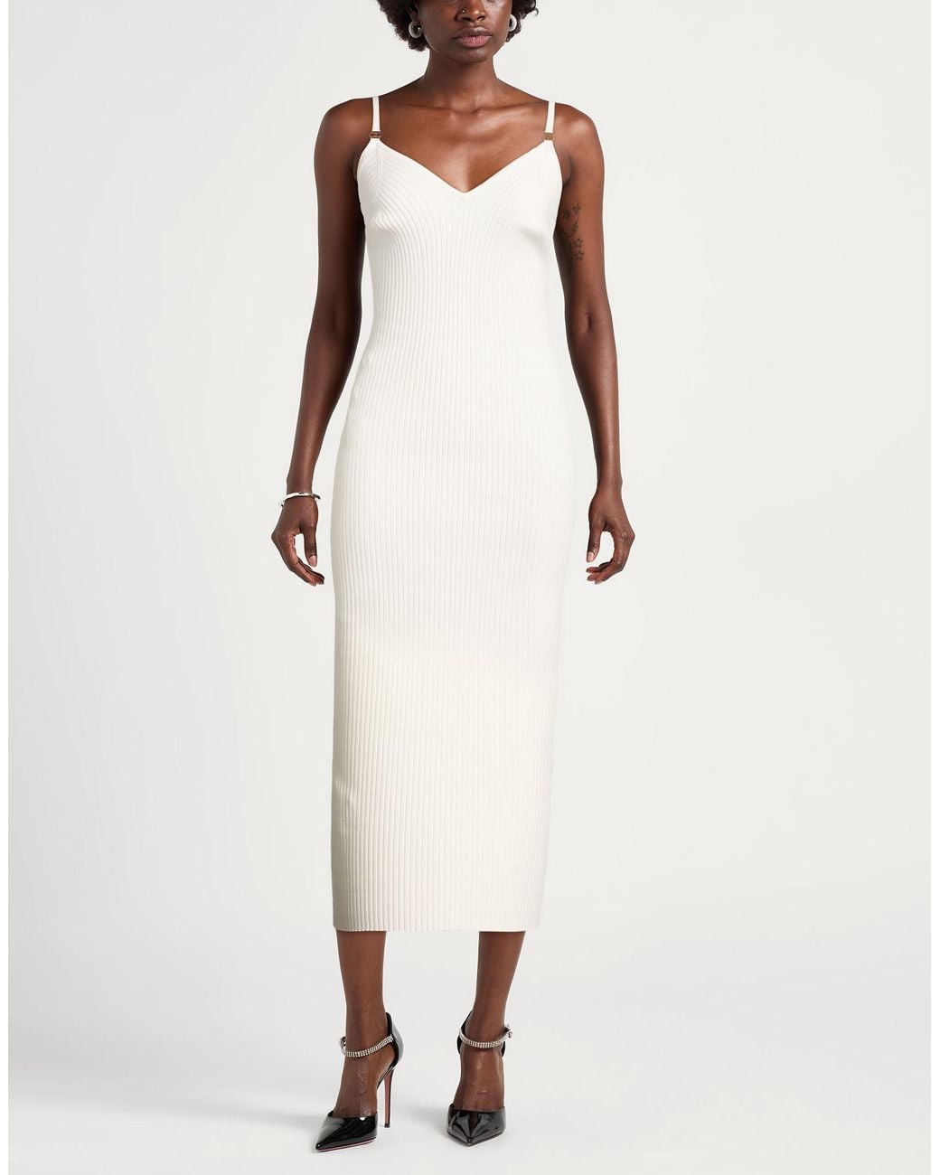 Elisabetta Franchi White Maxi Dresses