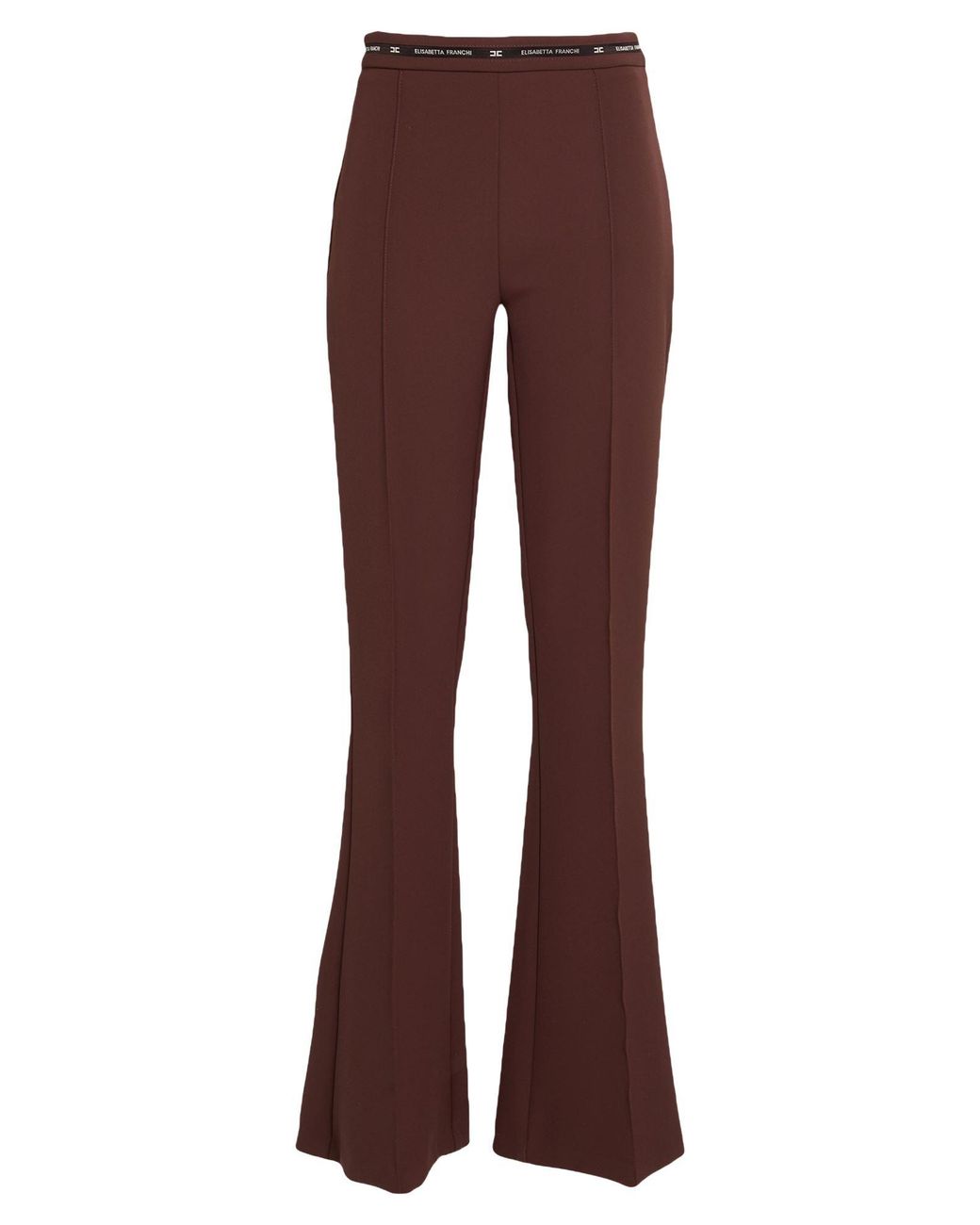 Elisabetta Franchi Purple Chocolate Pants Polyester, Elastane
