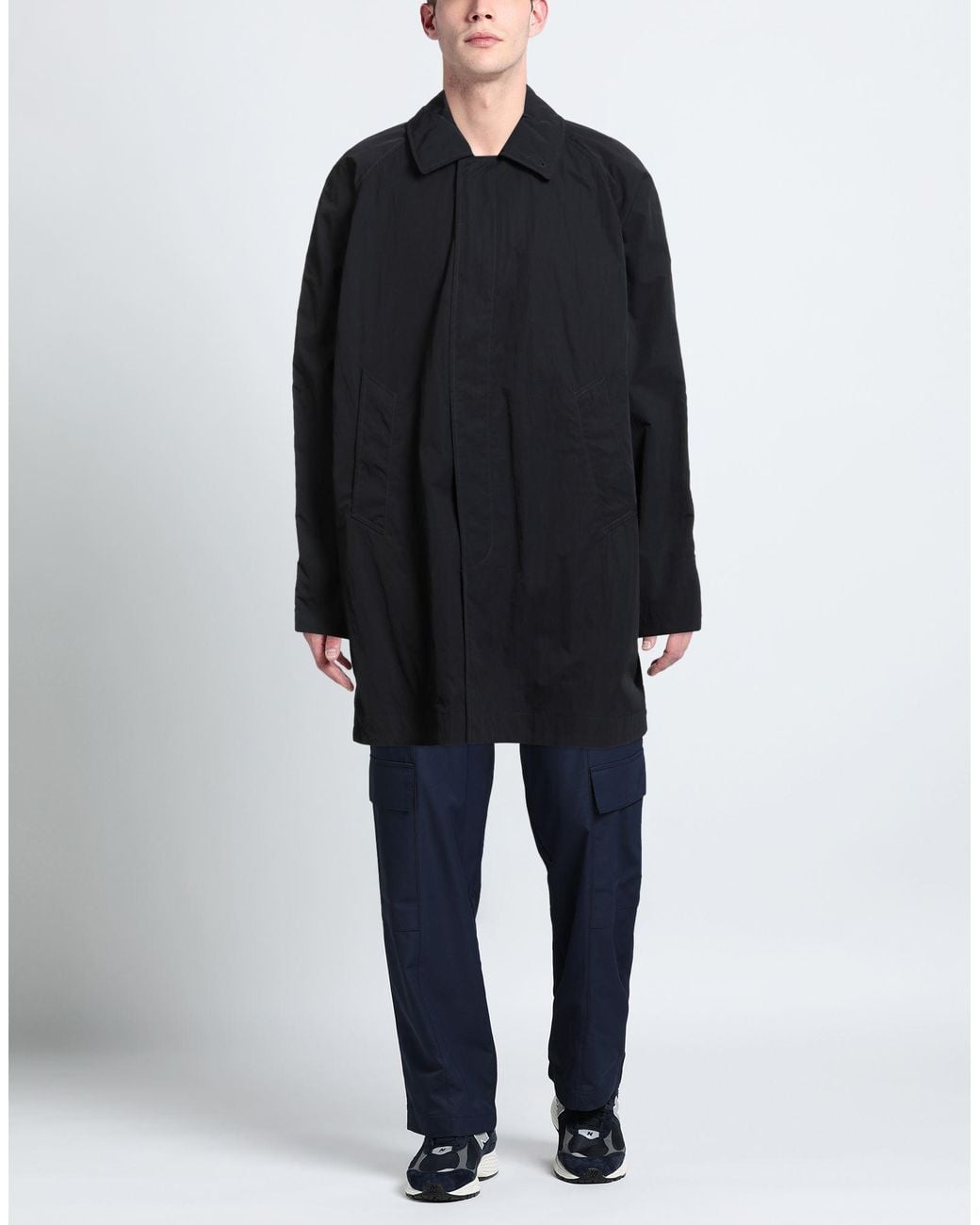 ADHOCONCEPT Blue Overcoats & Trench Coats for men