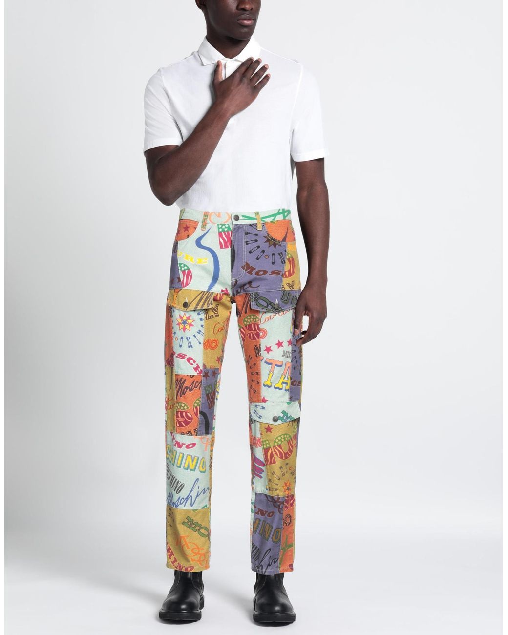 Moschino Blue Trouser for men