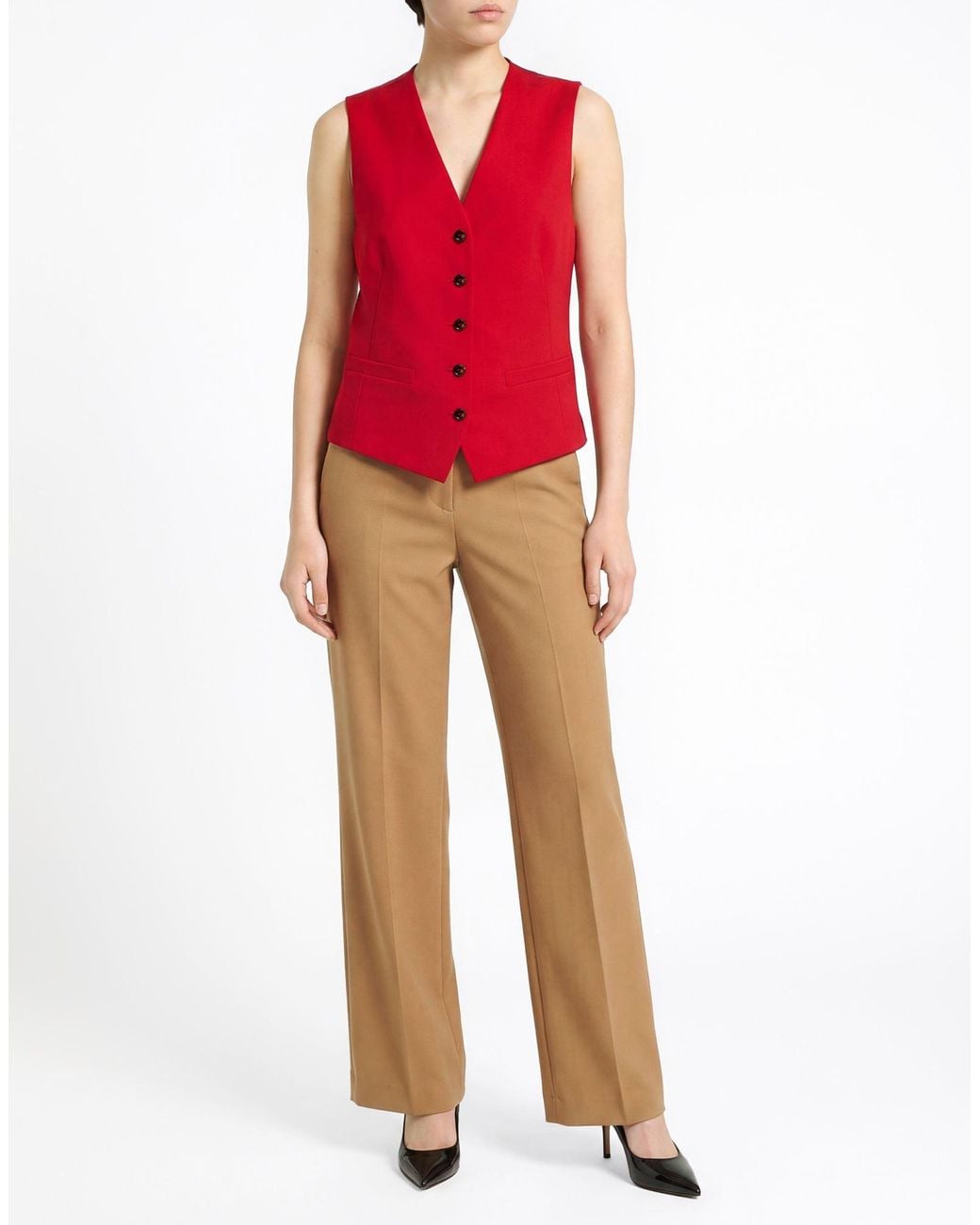 Max Mara Red Waistcoat